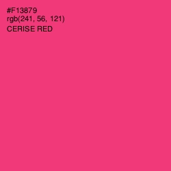 #F13879 - Cerise Red Color Image