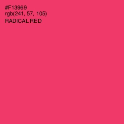 #F13969 - Radical Red Color Image