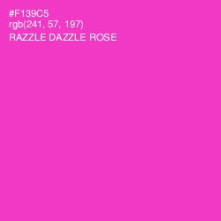 #F139C5 - Razzle Dazzle Rose Color Image