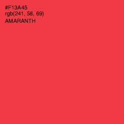 #F13A45 - Amaranth Color Image