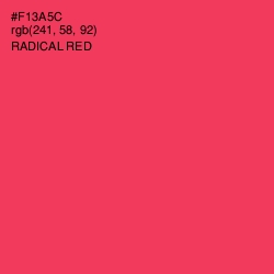 #F13A5C - Radical Red Color Image