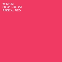 #F13A63 - Radical Red Color Image