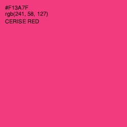 #F13A7F - Cerise Red Color Image
