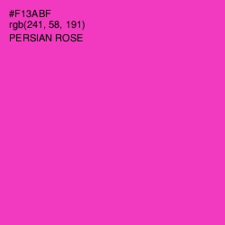 #F13ABF - Persian Rose Color Image