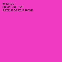 #F13AC2 - Razzle Dazzle Rose Color Image