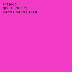 #F13AC5 - Razzle Dazzle Rose Color Image