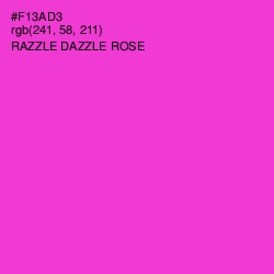 #F13AD3 - Razzle Dazzle Rose Color Image