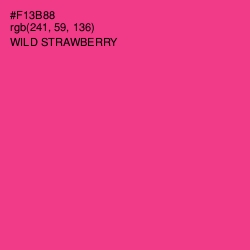 #F13B88 - Wild Strawberry Color Image