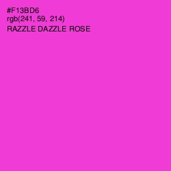 #F13BD6 - Razzle Dazzle Rose Color Image