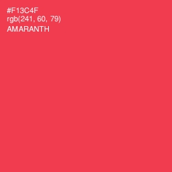 #F13C4F - Amaranth Color Image