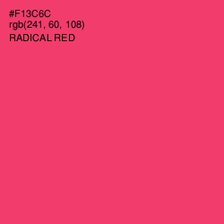 #F13C6C - Radical Red Color Image