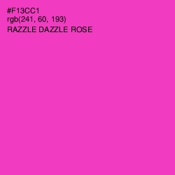 #F13CC1 - Razzle Dazzle Rose Color Image