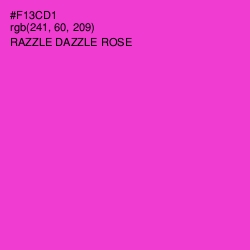 #F13CD1 - Razzle Dazzle Rose Color Image