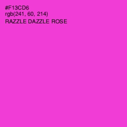 #F13CD6 - Razzle Dazzle Rose Color Image