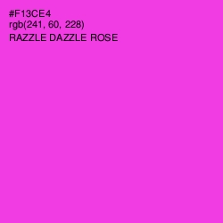 #F13CE4 - Razzle Dazzle Rose Color Image