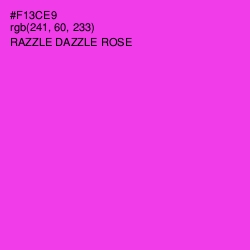 #F13CE9 - Razzle Dazzle Rose Color Image