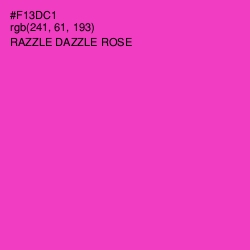 #F13DC1 - Razzle Dazzle Rose Color Image