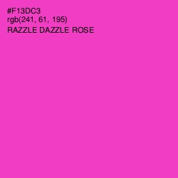 #F13DC3 - Razzle Dazzle Rose Color Image