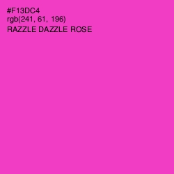 #F13DC4 - Razzle Dazzle Rose Color Image