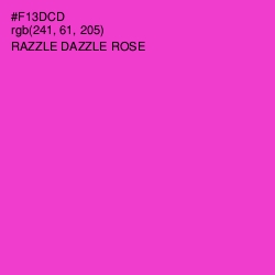 #F13DCD - Razzle Dazzle Rose Color Image