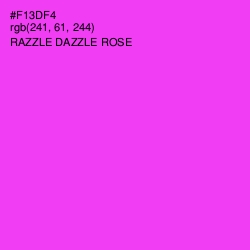 #F13DF4 - Razzle Dazzle Rose Color Image