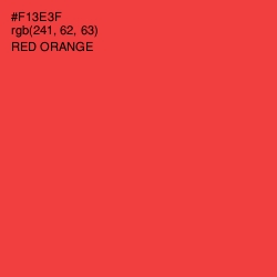 #F13E3F - Red Orange Color Image