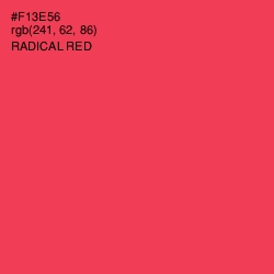 #F13E56 - Radical Red Color Image