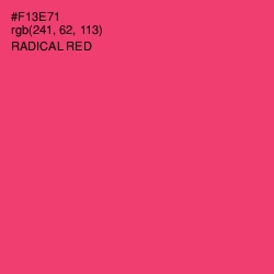 #F13E71 - Radical Red Color Image