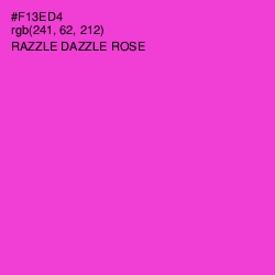 #F13ED4 - Razzle Dazzle Rose Color Image