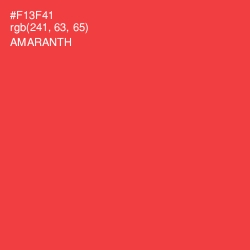 #F13F41 - Amaranth Color Image