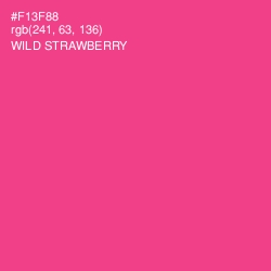 #F13F88 - Wild Strawberry Color Image