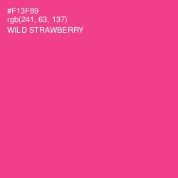 #F13F89 - Wild Strawberry Color Image