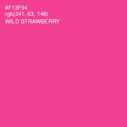 #F13F94 - Wild Strawberry Color Image