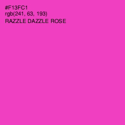 #F13FC1 - Razzle Dazzle Rose Color Image