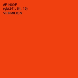 #F1400F - Vermilion Color Image