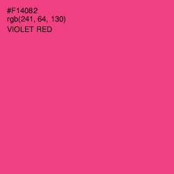 #F14082 - Violet Red Color Image