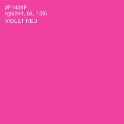 #F1409F - Violet Red Color Image