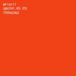 #F14117 - Trinidad Color Image