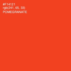 #F14121 - Pomegranate Color Image