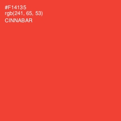 #F14135 - Cinnabar Color Image
