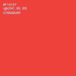 #F1413F - Cinnabar Color Image