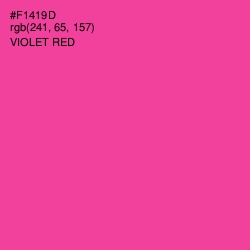 #F1419D - Violet Red Color Image