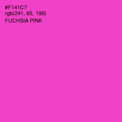 #F141C7 - Fuchsia Pink Color Image