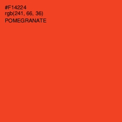#F14224 - Pomegranate Color Image