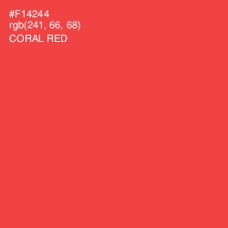 #F14244 - Coral Red Color Image