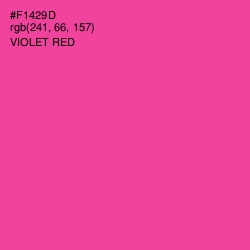 #F1429D - Violet Red Color Image