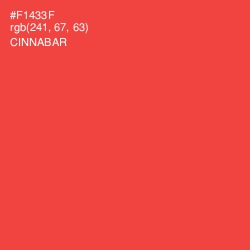 #F1433F - Cinnabar Color Image