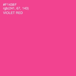 #F1438F - Violet Red Color Image