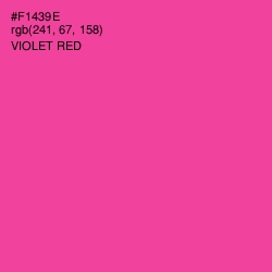 #F1439E - Violet Red Color Image