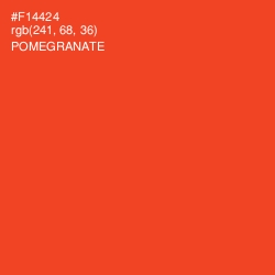 #F14424 - Pomegranate Color Image